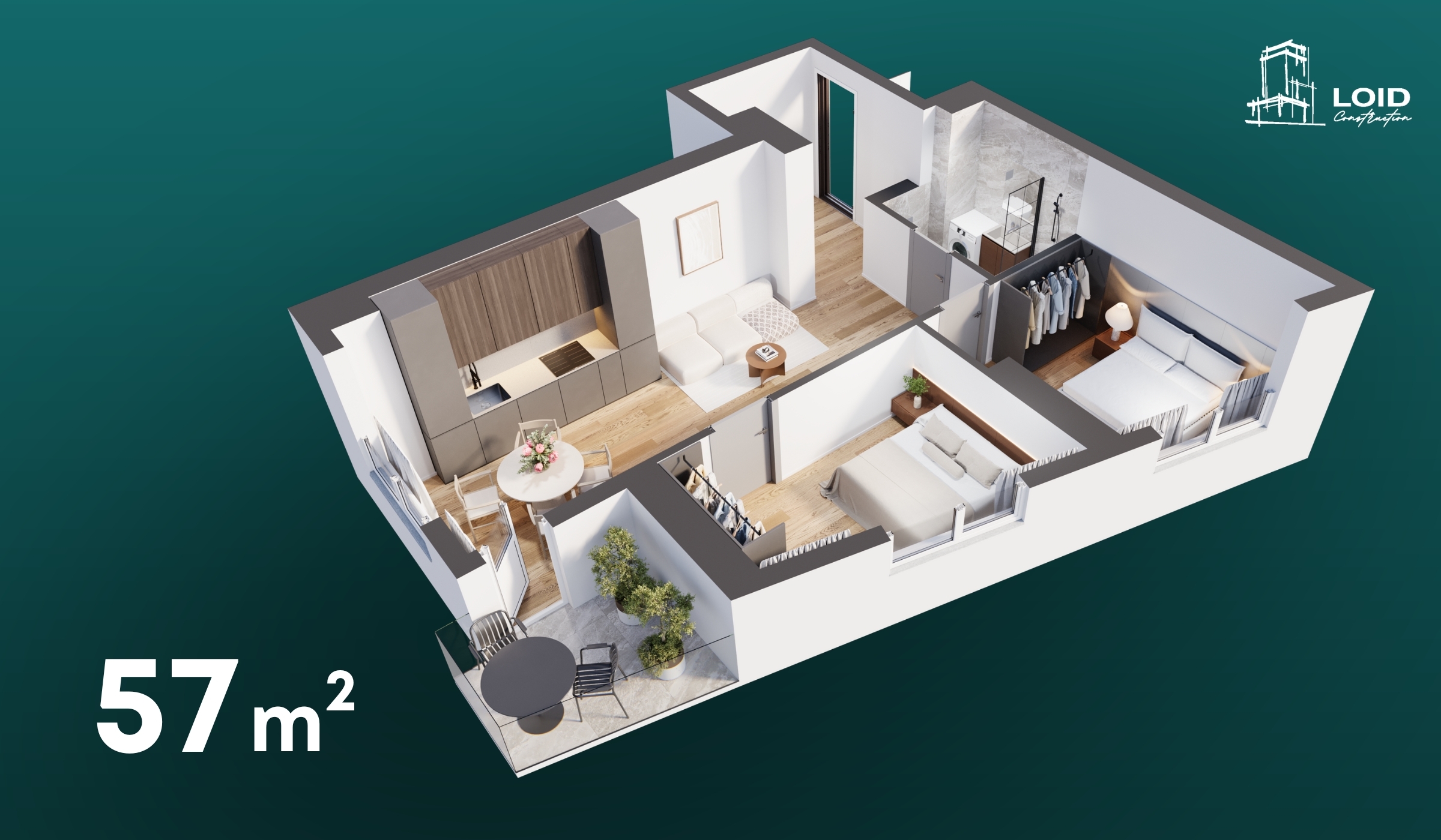 Apartament - 57.00