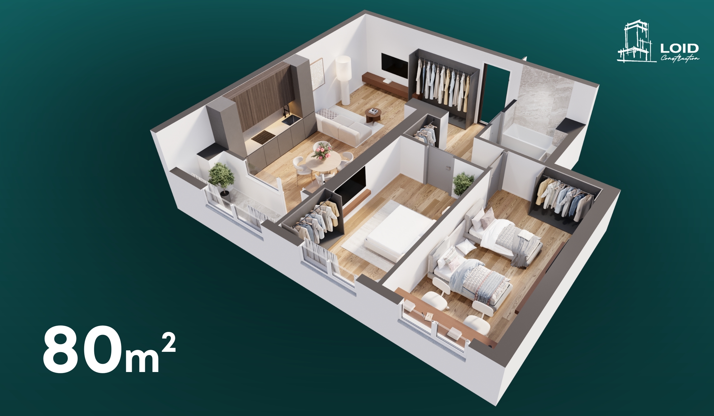 Apartament - 80.00